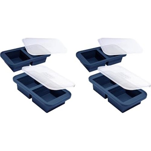Souper Cubes 2 Cup Silicone Molds for Food, Blueberry, 4-Pack