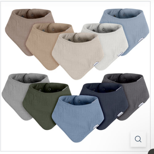 10-Pack Baby Boys Multi Blue Muslin Bandana Bibs – Gerber Childrenswear