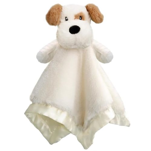 Dog Baby Lovey Security Blanket for Boys Girls 16 Inch Brown