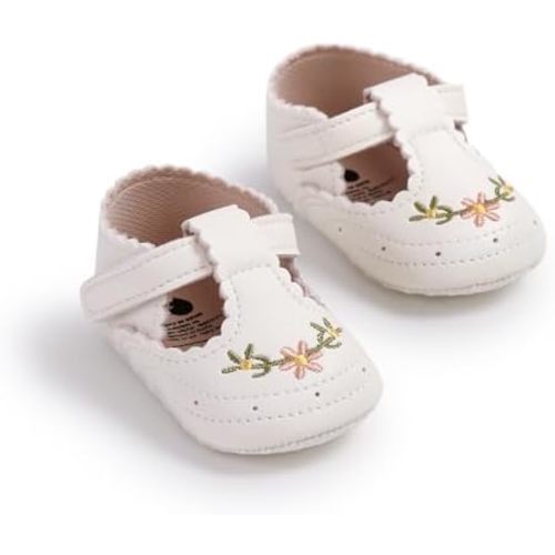 Baby Shoes Mary Jane Flats Non Slip Soft Sole Infant Toddler Sneakers First Walkers Party Christmas Dress Shoes