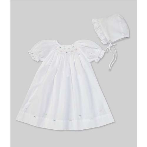 Petit Ami Baby Girls Preemie-Newborn Smocked Dress