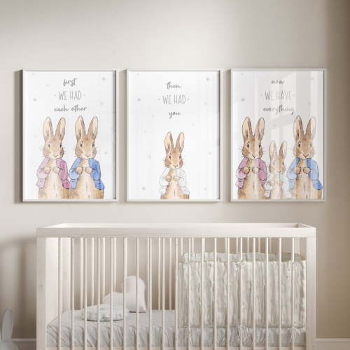 Peter Rabbit First We Had Each Other Wall Art Print With Nursery Decor