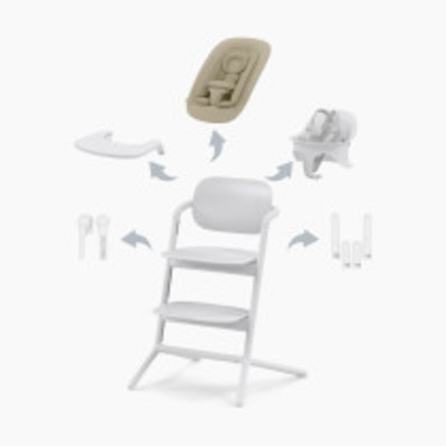 Cybex LEMO 2 High Chair 4-in-1 Set - All White