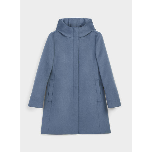 Stand hood collar felt coat | Contemporaine | Women's Wool Coats Fall/Winter 2019 | Simons