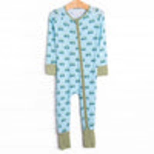 Happy Harvest Bamboo Zippy Pajama, Blue – Stitchy Fish