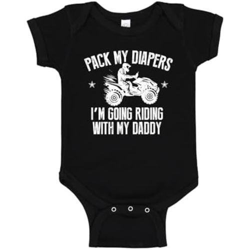I'm Going Riding with Daddy 4 Wheeler Baby Bodysuit One Piece Or Toddler Shirt Quad ATV Baby Clothes
