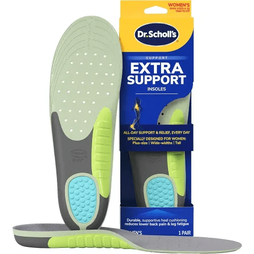 Dr. Scholl's Extra Support Shoe Insoles for Women, Size 6-11, 1 Pair: Designed for Plus-Size and Tall Women, Arch Inserts - Helps Reduce Lower Back Pain and Foot & Leg Fatigue