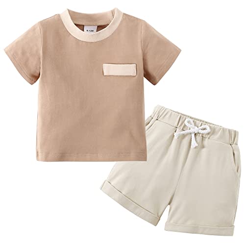 YUEMION Infant Baby Boy Clothes Summer Outfits Short Sleeve T-shirt +Shorts Toddler Clothes for Boy 6M 12M 18M 24 Month 2-3T
