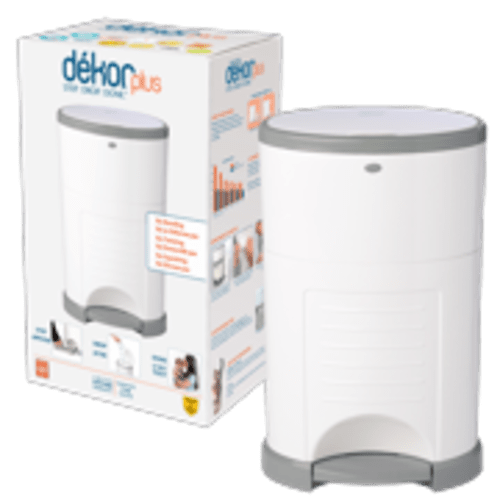 Dekor Plus Hands-Free Diaper Pail, White