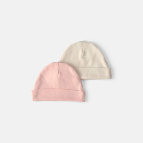 Baby Girl 2-Pack Caps - Pink/Ivory | Carter’s Oshkosh Canada