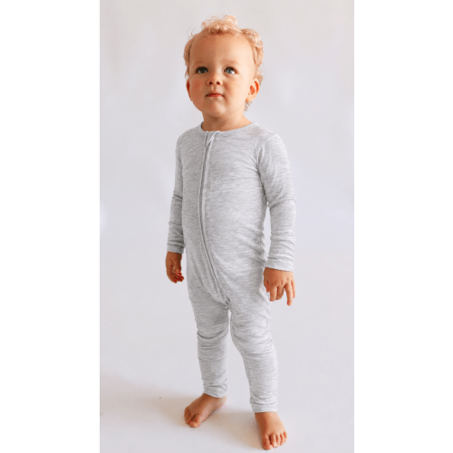 Infant Romper in Heather Grey