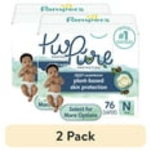 (2 pack) Pampers Pure Baby Diapers Size Newborn, 76 Count (Select for More Options)