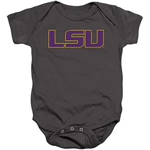 Louisiana State University LSU Official Distressed Primary Unisex Infant Snap Suit for Baby