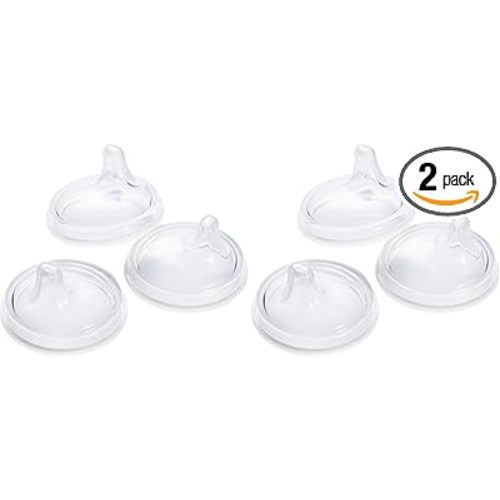 Boon NURSH Silicone Sippy Cup Lid, 6 Months and up (Pack of 6)