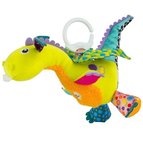 Lamaze Clip On Car Seat and Stroller Toy - Flip Flap Dragon - Crinkle Car Seat Toys and Stroller Toys - Sensory Toys for Babies - Travel Toys for Car - Infant Toys Ages 0 Months and Up