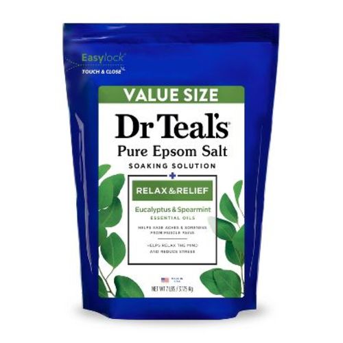 Dr Teal's Epsom Salt Magnesium Soak - Relax & Relief With Eucalyptus & Spearmint - 3 Lbs