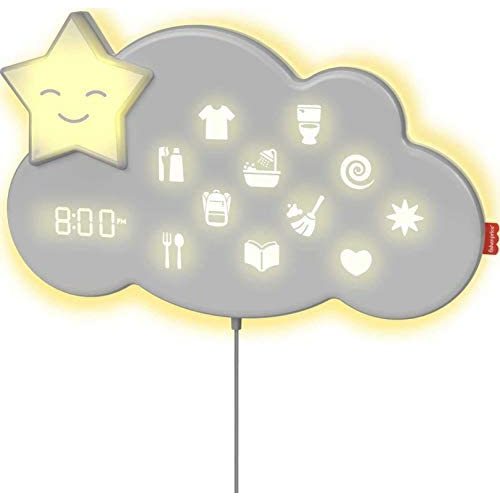 Fisher-Price Lumalou Better Bedtime Routine System WallMounted Routine Helper Sleep Trainer Nursery Noise Machine for Baby to Child, White