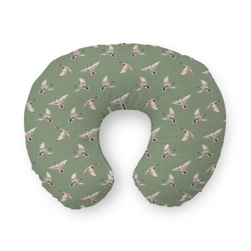 Duck Hunting Duck on Green Nursing Pillow Cover
