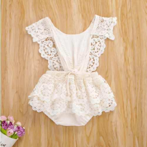Princess Laced Open Back V Suit - 6-12M
