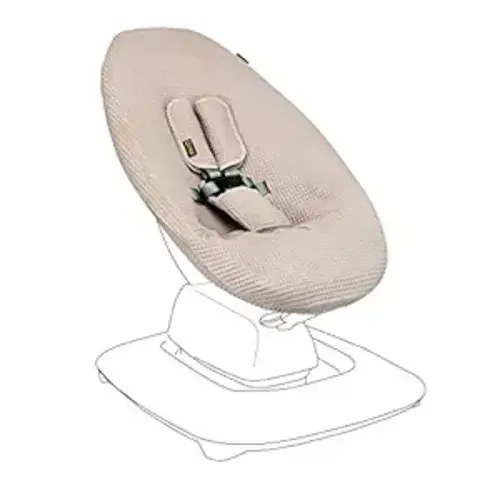 Swing Cover Compatible with 4moms or MamaRoo 5, Multi-Motion Baby Swing, Baby Swing Liners, Baby Rocker Cover, Easy to Install, Easy to Wash, Handmade in Europe, Taupe