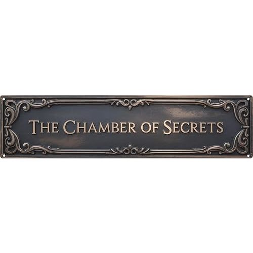Chamber of Secrets Metal Sign 4x16in