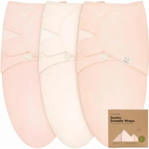 3-Pack Organic Baby Swaddle Sleep Sacks - Newborn Swaddle Sack, Ergonomic Baby Swaddles 0-3 Months, Swaddles for Newborns, Baby Sleep Sack, Baby Swaddle Blanket Wrap,Baby Essentials(Angelic)