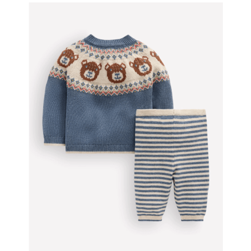 Fair Isle Knitted Play Set
Denim Blue Bear Fair Isle