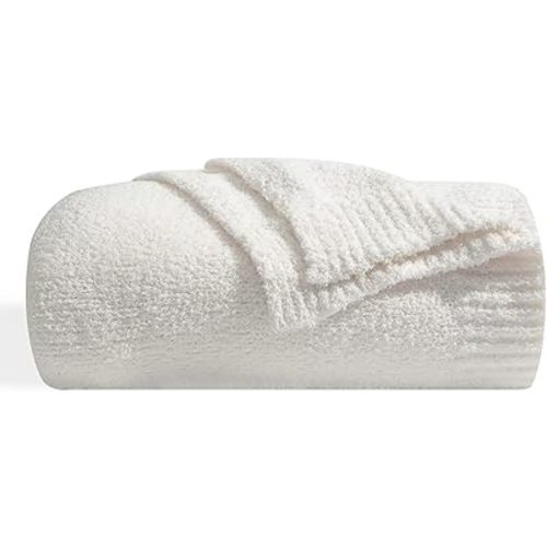bearberry Super Soft Fluffy Throw Blanket Lightweight Cozy Warm Throw Blankets for Couch Bed Sofa All Season(Cream, 40”x50”)