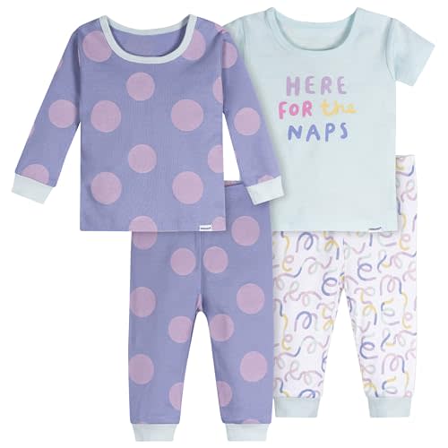 Onesies Brand baby-girls Baby Girls' Snug Fit 4-piece Pajama Set