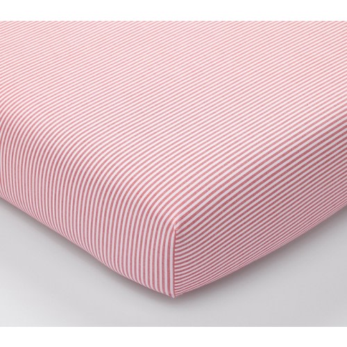 Oxford Stripe Organic Crib Fitted Sheet