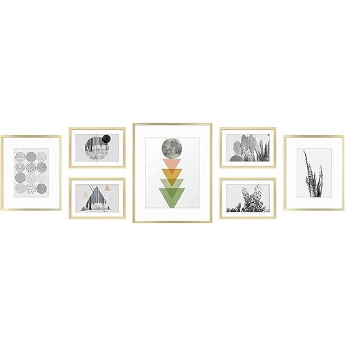Aluminum Gallery Wall Frame Set of 7