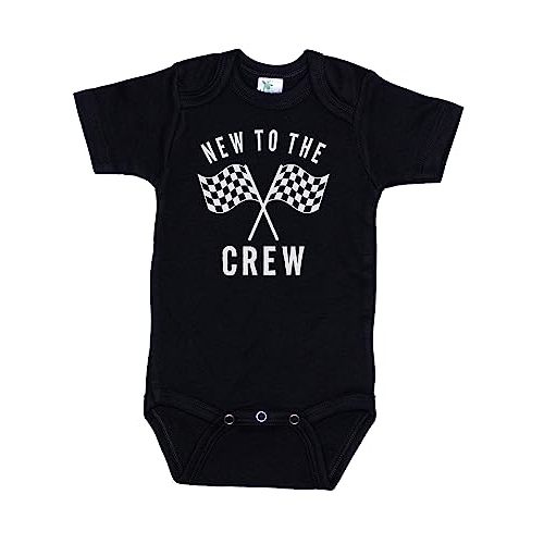 Ebenezer Fire New To The Crew, Baby Announcement Onesie, Unisex Racing Bodysuit