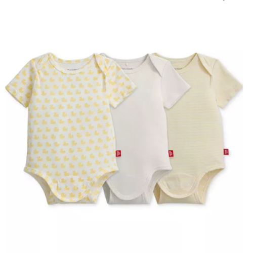 Magnetic 3-Pack Bodysuit - Yellow - 0-3M
