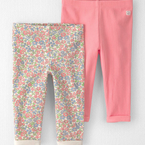 Baby Girl 2-Pack Organic Cotton Rib Leggings | Carter’s Oshkosh Canada