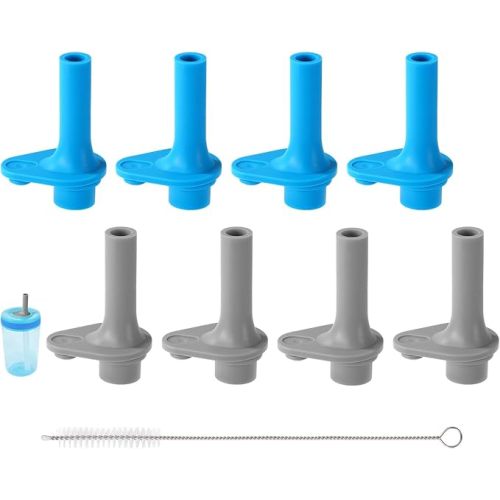 8pcs Replacement Bite Valve for Zak Designs Kelso 15oz, BPA-Free Silicone Mouthpiece with Cleaning Brush Compatible with Zak Reusable Straw Cup Bottle Accessories Lid Parts