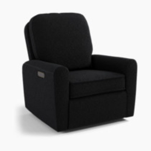 Storkcraft Amalfi Deluxe Power Recliner Swivel Glider - Black Boucle