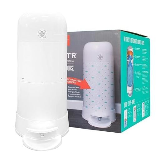 Prince Lionheart My Twist’R Diaper Pail Made in USA - Hands Free Patented Design Completely Eliminates Odors - Easy to Use, Customize to Match Nursery