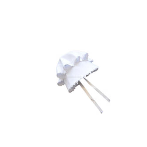 Auraluz Button Bonnet..White with white ric-rac – AURALUZ