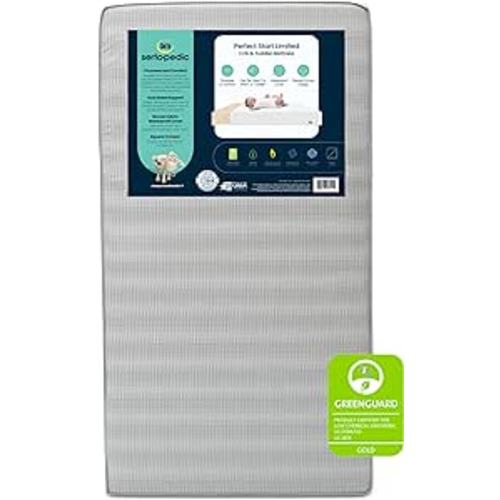Amazon.com : Serta Perfect Start Limited Dual Sided Baby Crib Mattress and Toddler Mattress, Breathable Fiber Core, GREENGUARD Gold Certified, Waterproof, 35 Year Warranty, Made in USA : Baby