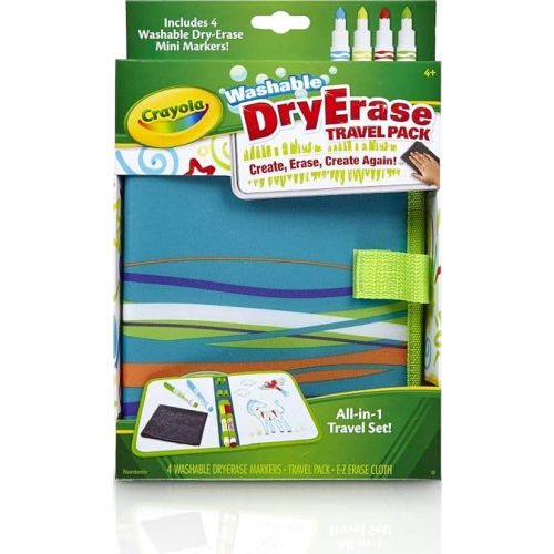 Crayola Washable Dry Erase Travel Pack, Whiteboard for Kids, Ages 4, 5, 6, 7