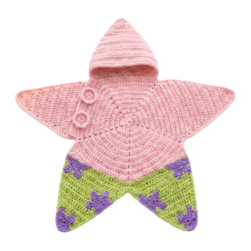 Baby Star Suit Hooded Crochet Knit Star Outfit Cute Infant Photo Prop Wrap for Newborn Pictures Nursery Display Baby Shower Gift