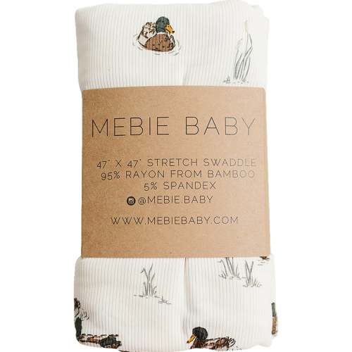 Ducks Ribbed Bamboo Stretch Swaddle