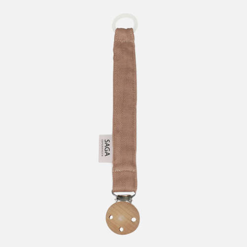 Cotton Pala Pacifier Clip - Latte