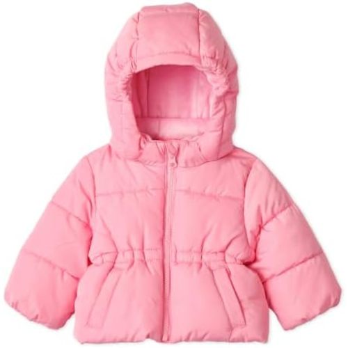 Amazon Essentials x Sofia Grainge Babies, Todders and Girls' Water-Repellent Hooded Puffer Jacket