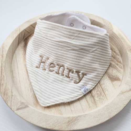 Embroidered Baby Bib Personalized bib Burp Cloth Custom Baby Bib, Baby Name Bandana Bib, Custom Baby Name Bandana Striped.Bib Z214