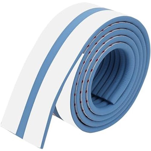 vertical crib bumper thick baby proof foam table protectors for protector guard padded bumpers kids wall padding tape toddler cover proofing fireplace mantel corner (Blue)