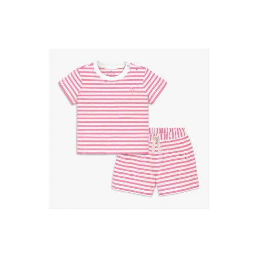 Baby Stripe Embroidered Set