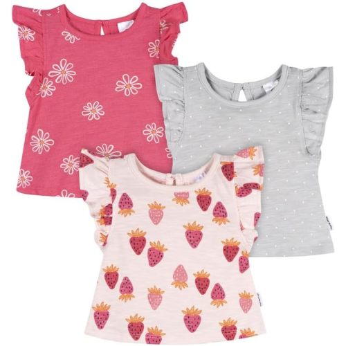 Gerber Baby Girls' 3-Pack Short Sleeve Tees