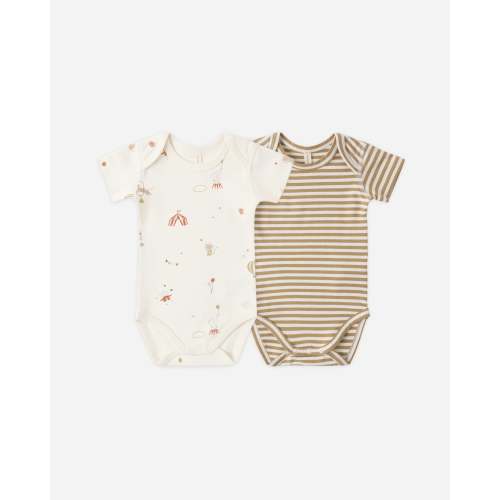 Short Sleeve Bodysuit Pack Carnival, Honey Stripe