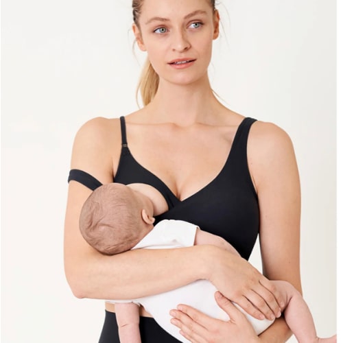 MOMANDA Women's Natrelax® Nursing Crop Tank Top - V Neck